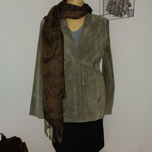Vintage Alfani suede jacket - tie waist